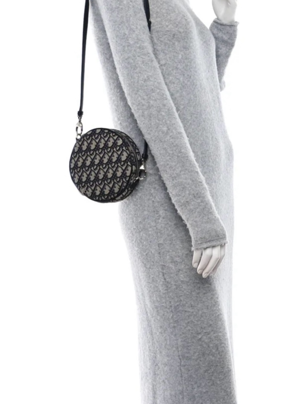Designer-Inspired Green Monogram Round Crossbody Bag